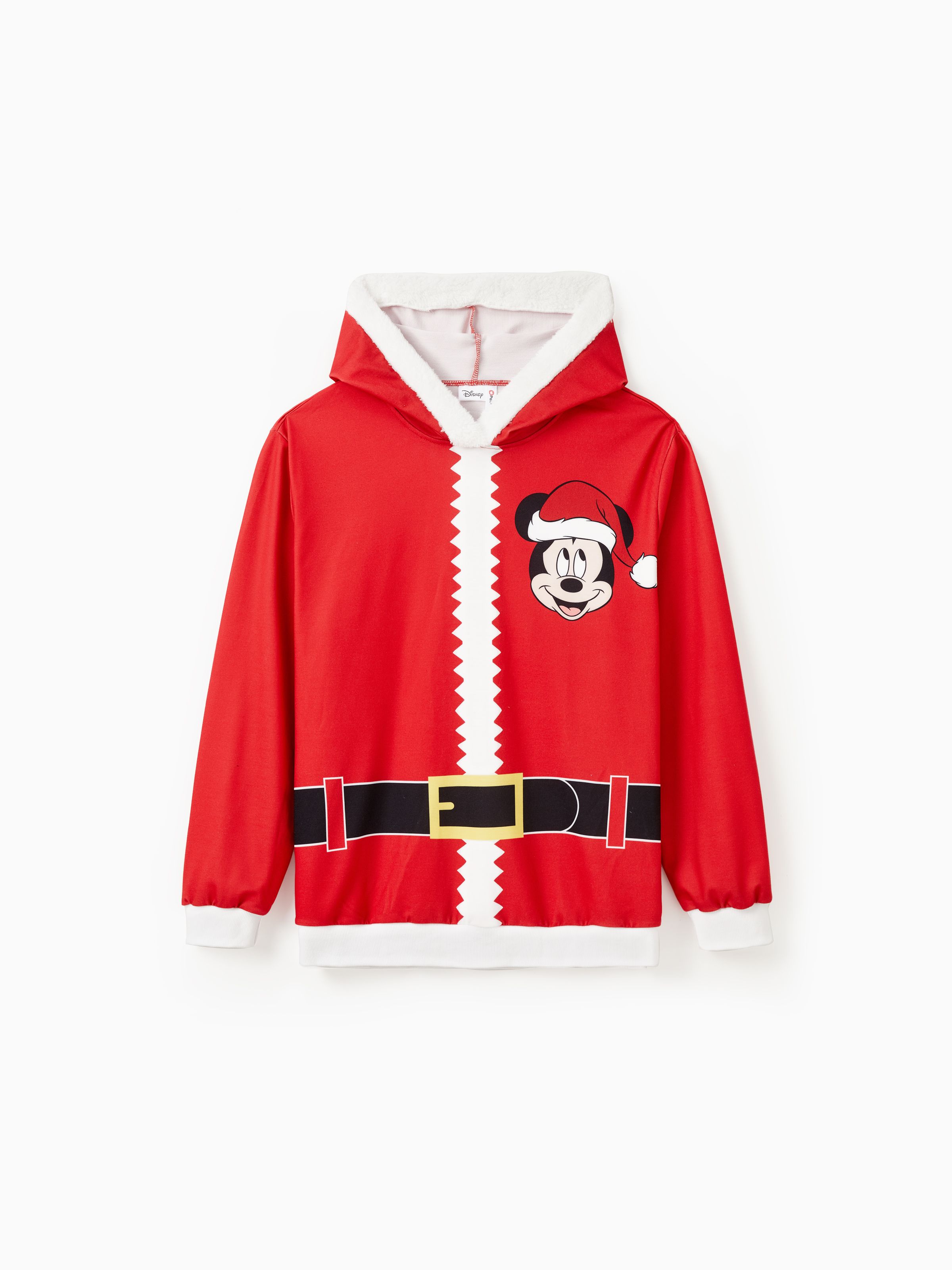 

Disney Mickey and Friends Family matching 1pc Christmas Santa Cosplay Plush Edge Hooded Sweatshirt/Jumpsuit