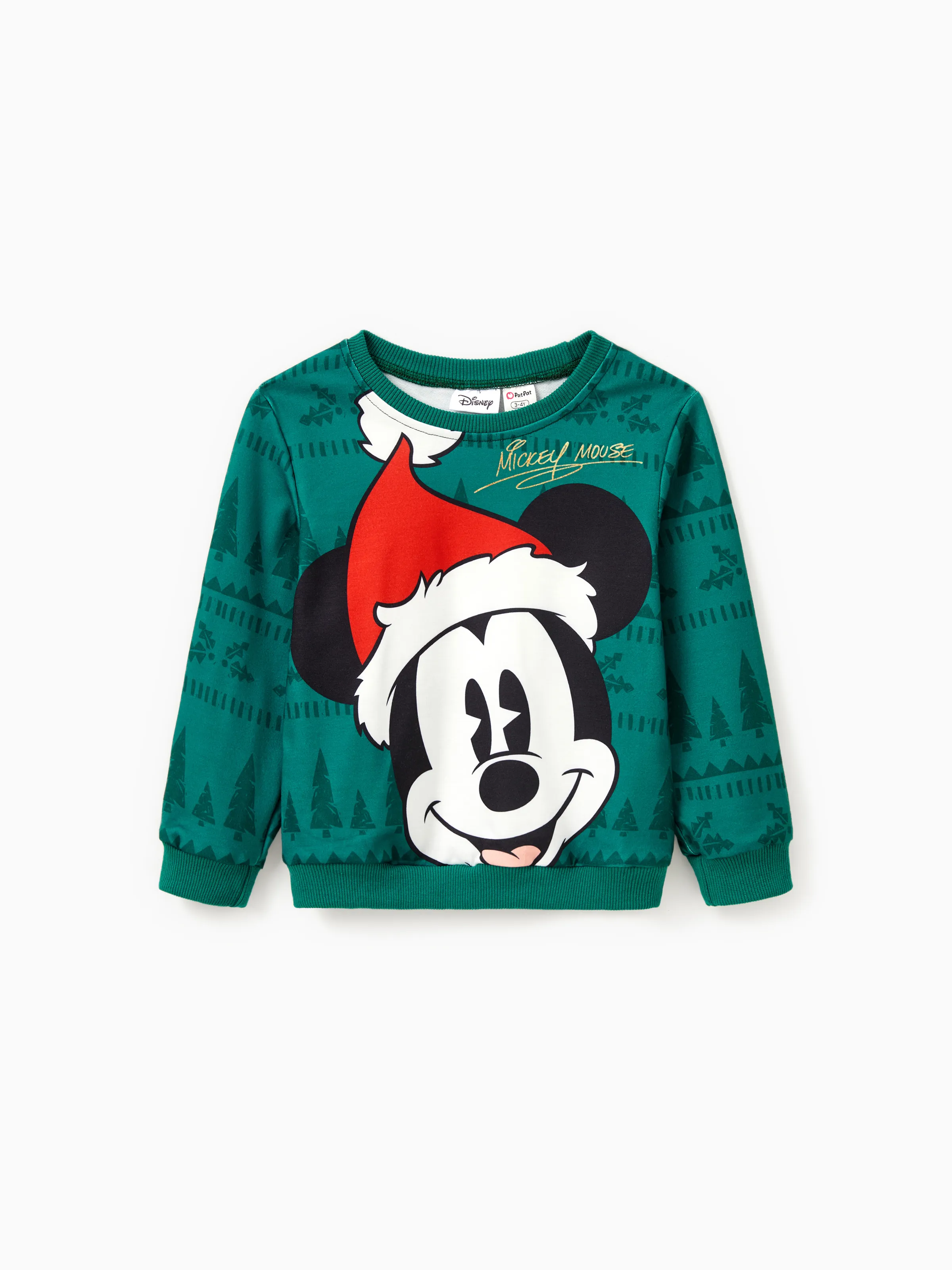 

Disney Mickey and Friends Family matching 1pc Christmas Tree Pattern Long-sleeve Top/Jumpsuit