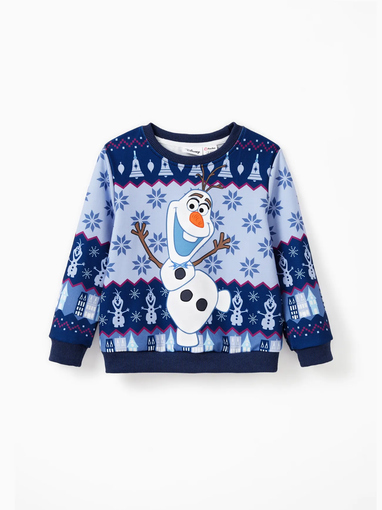 

Disney Frozen Family matching 1pc Christmas Elsa Anna Olaf Snowflake Pattern Long-sleeve Top