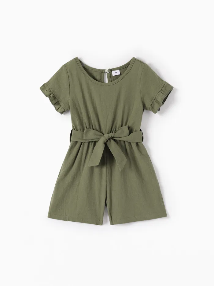 Toddler Girl Casual Solid Jumpsuit