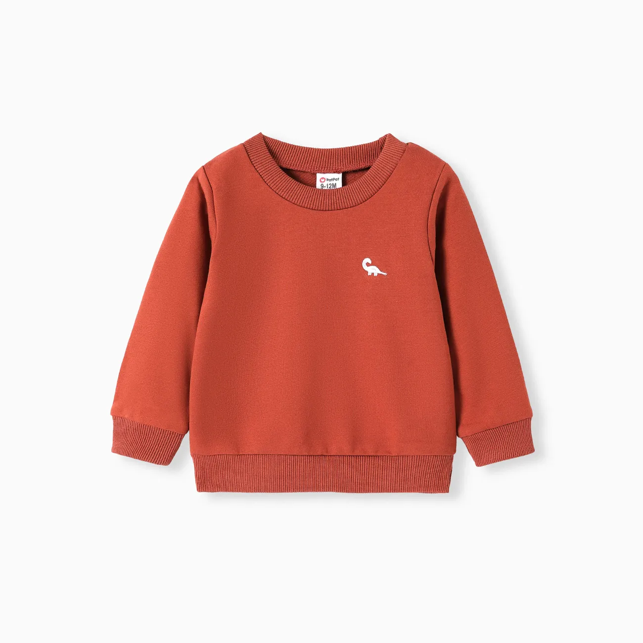 Baby Boy Animal Pattern Dinosaur Embroidery Long Sleeves Sweatshirt