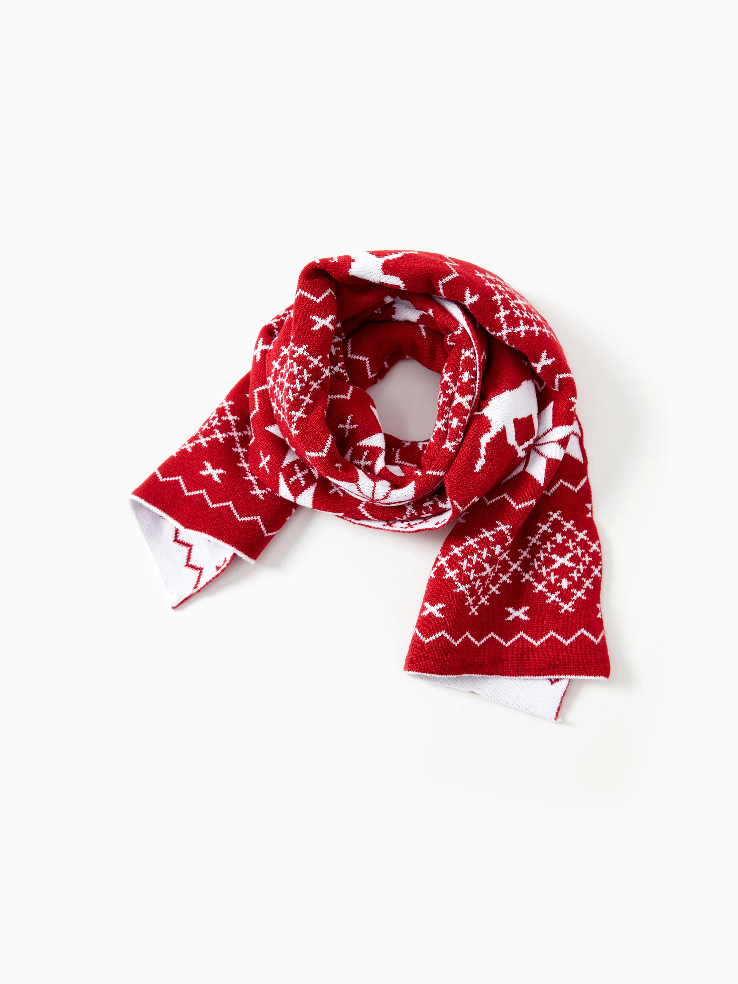 

Matching Christmas Scarves for Adult and Kids Isle Fair Pattern