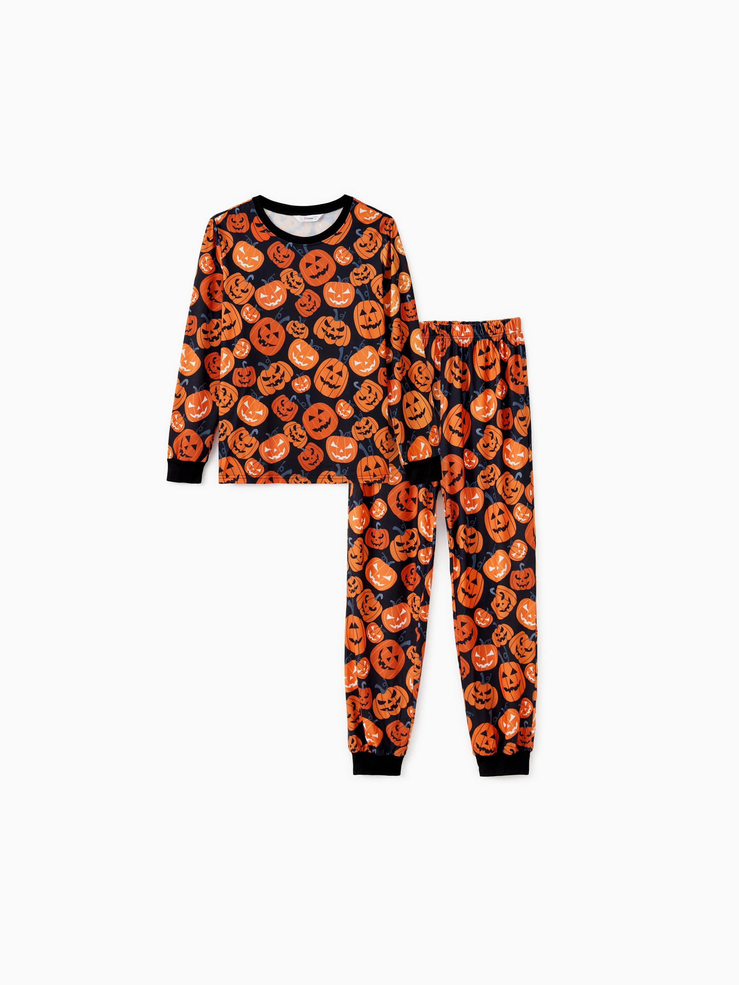

Halloween Family Matching pumpkin print pajamas