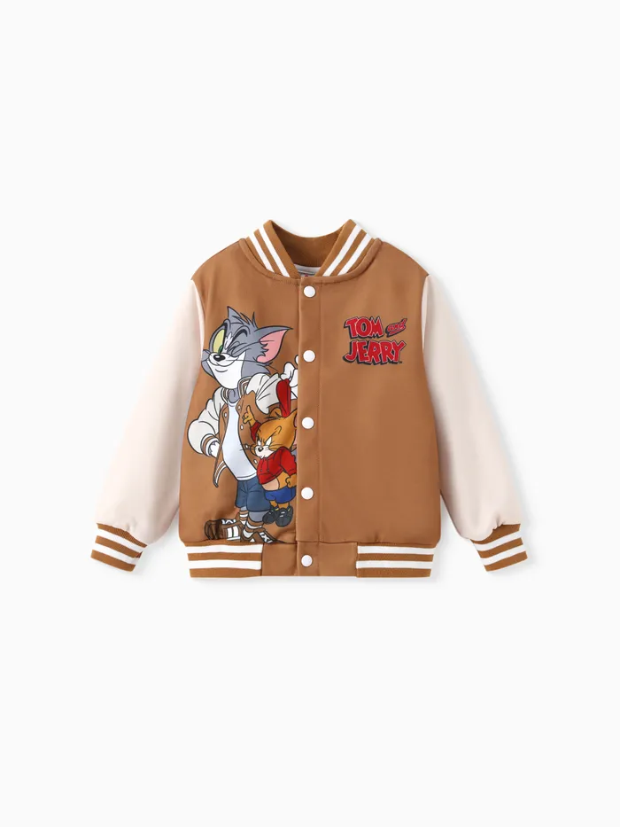 Tom und Jerry Kleinkind/Kind Junge/Mädchen Colorblock Langarmjacke 