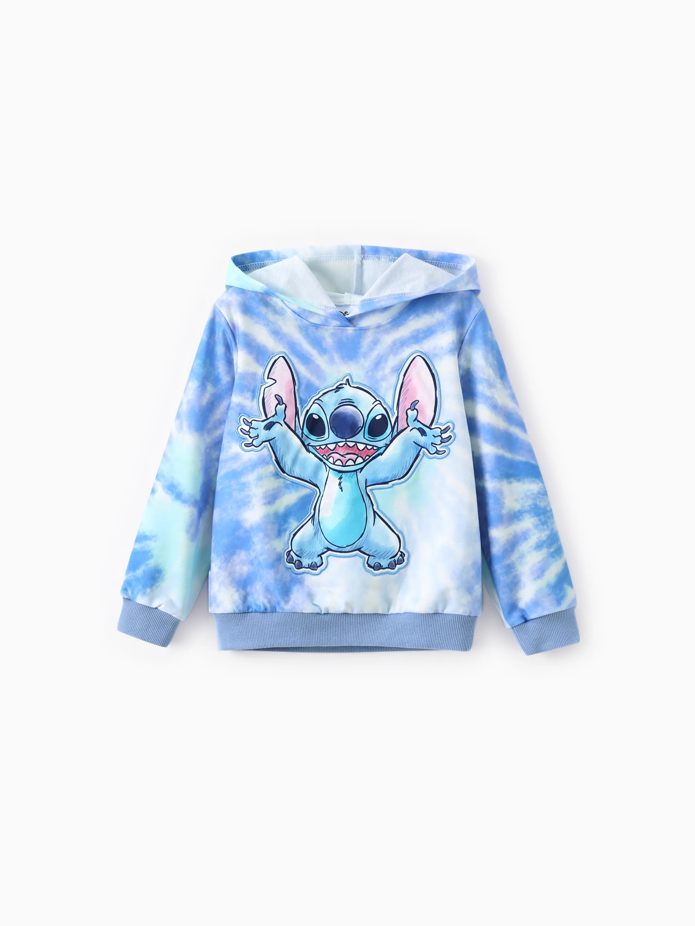 Disney Stitch Family Matching 1pc Character Embroidered Tie-dyed Hoodie