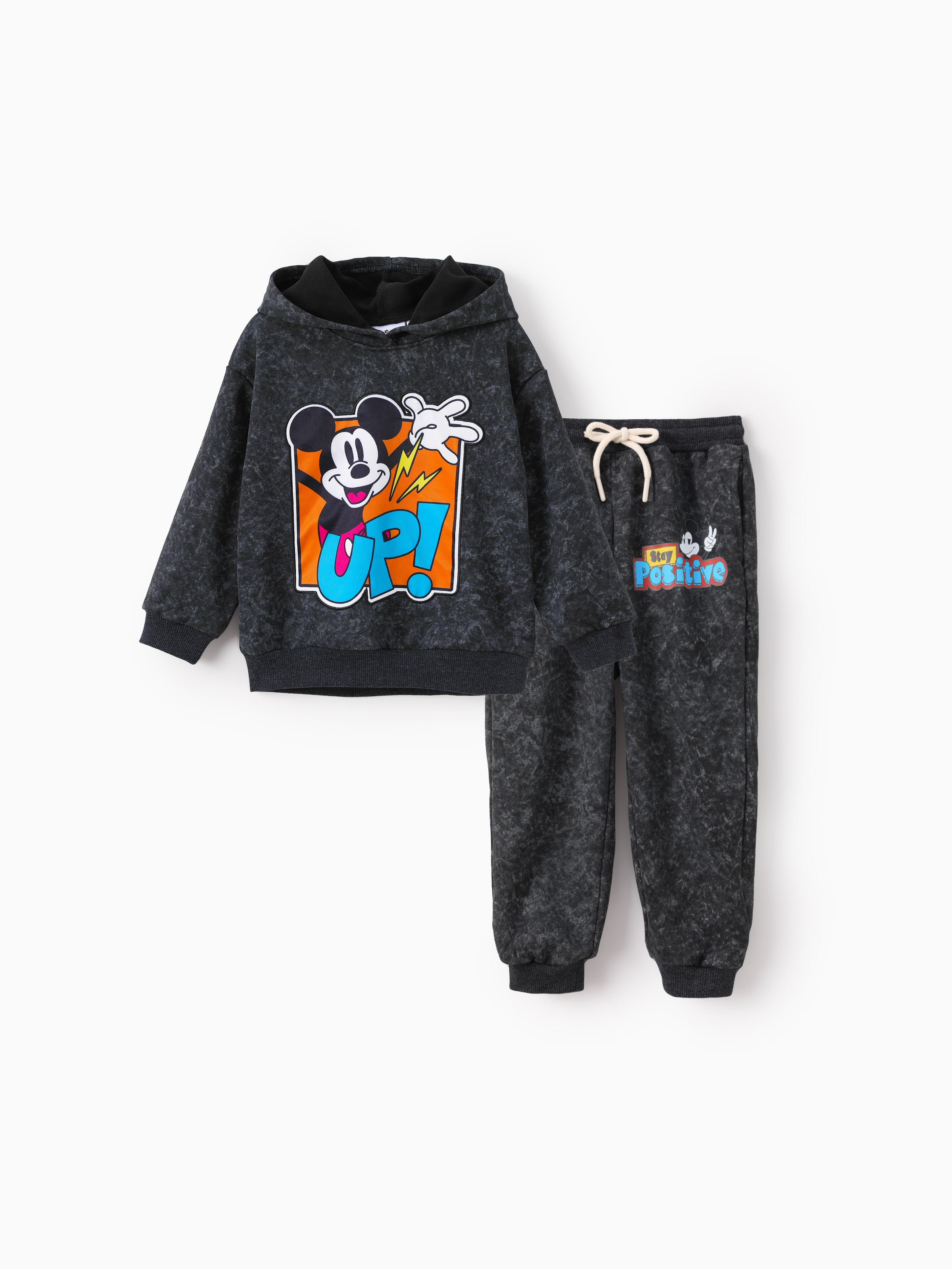 

Disney Mickey and Friends Toddler/Kid Boy 2pcs Mickey Mouse Tie-dyed Hoodies And Pants Set