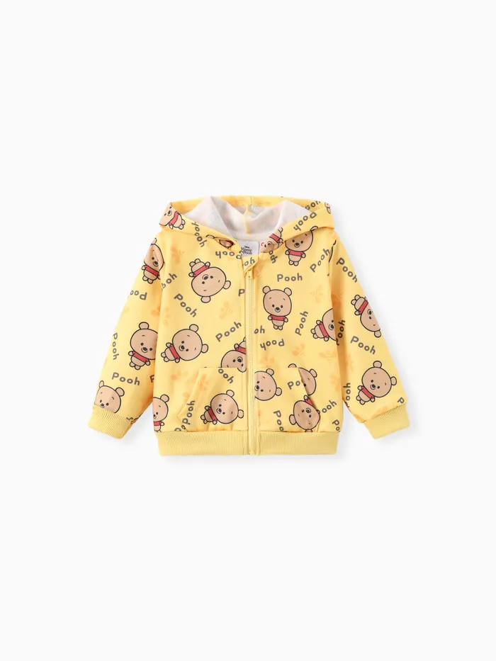 Disney Winnie the Pooh Bebé/Niño Pequeño/Personaje GIrl Chaqueta con capucha con estampado integral 
