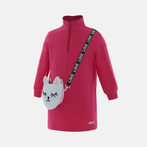 Go-Glow Illuminating Sweatshirt Dress with Light Up Kitty Bag Including Controller (Built-In Battery) Hot Pink big image 11