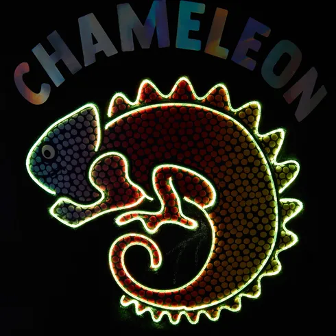 Go-Glow Illuminating T-shirt with Light Up Chameleon Including Controller (Built-In Battery) Navy big image 9