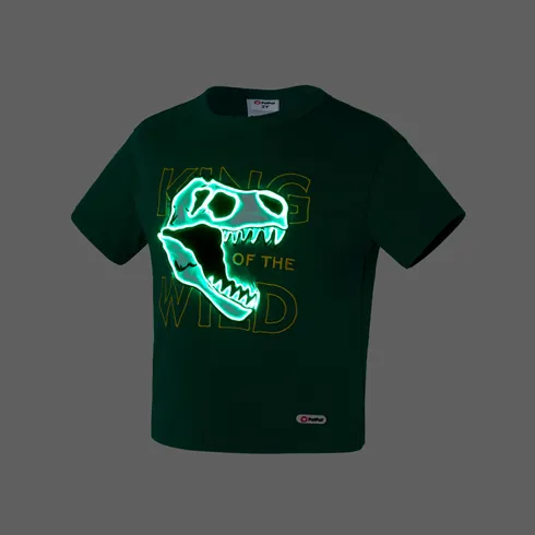 Go-Glow Illuminating T-shirt with Light Up Dinosaur Skull Pattern Including Controller (Built-In Battery) Green big image 11