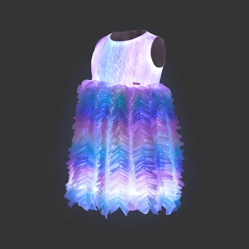 Go-Glow Light Up Colorful Princess Party Dress with Ruffled Skirt Including Controller (Built-In Battery) Multi-color big image 15