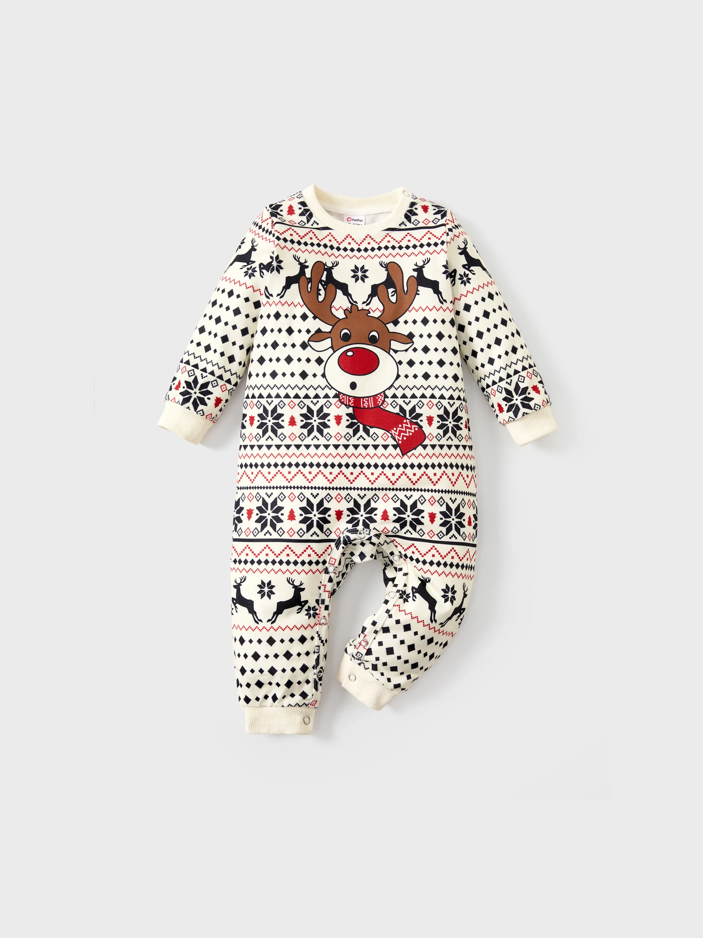

Christmas Reindeer Sweatshirt Big Graphic Long Sleeves Tops