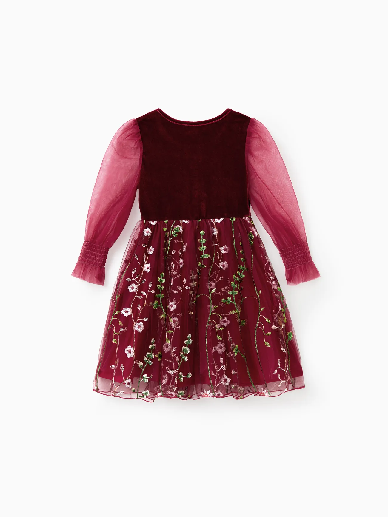 Girl - Scarlet Matching Family Outfits Plaid Shirt or Embroidered Tulle Dress - Scarlet - image 8