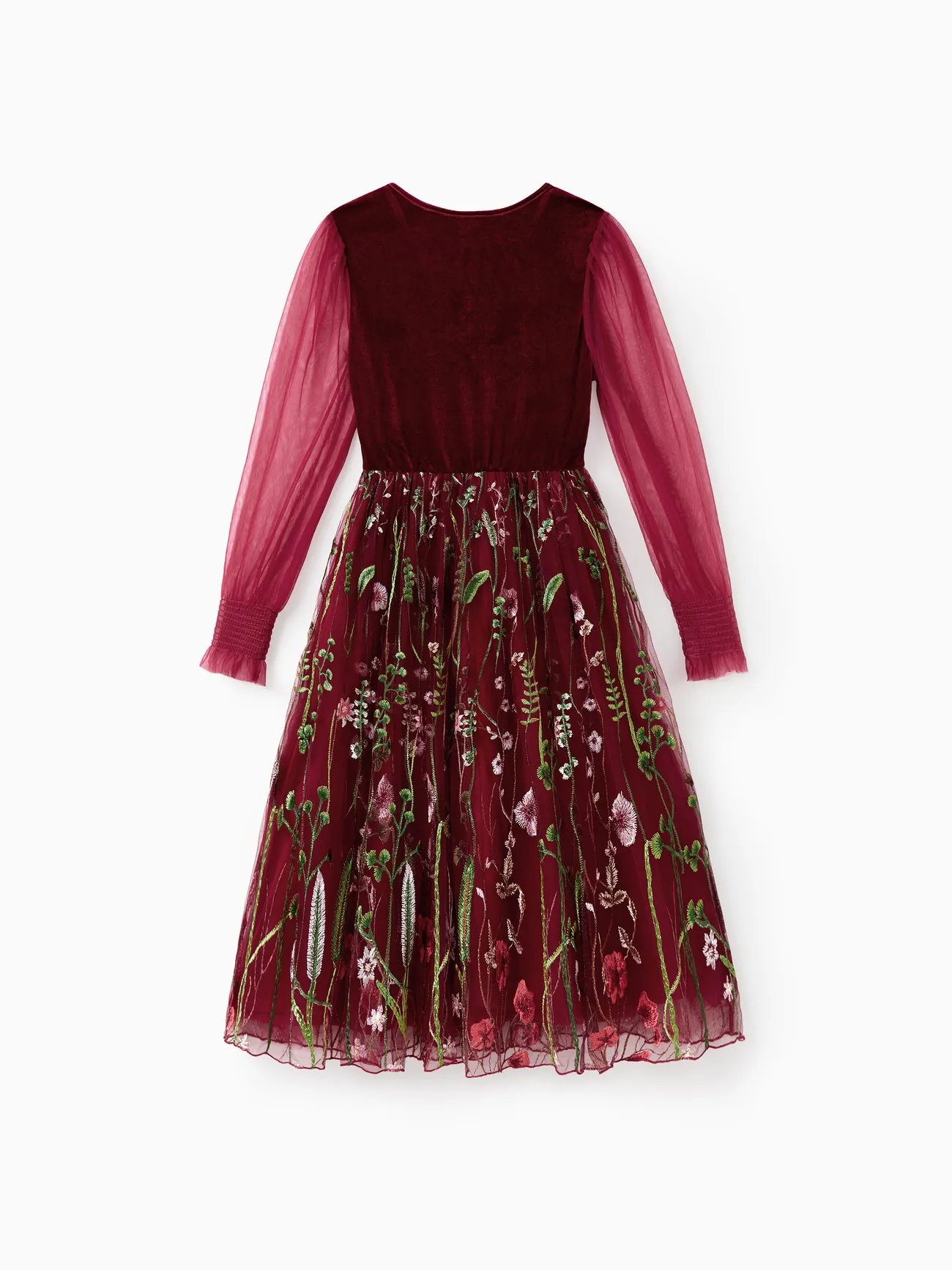 Women - Scarlet Matching Family Outfits Plaid Shirt or Embroidered Tulle Dress - Scarlet - image 3