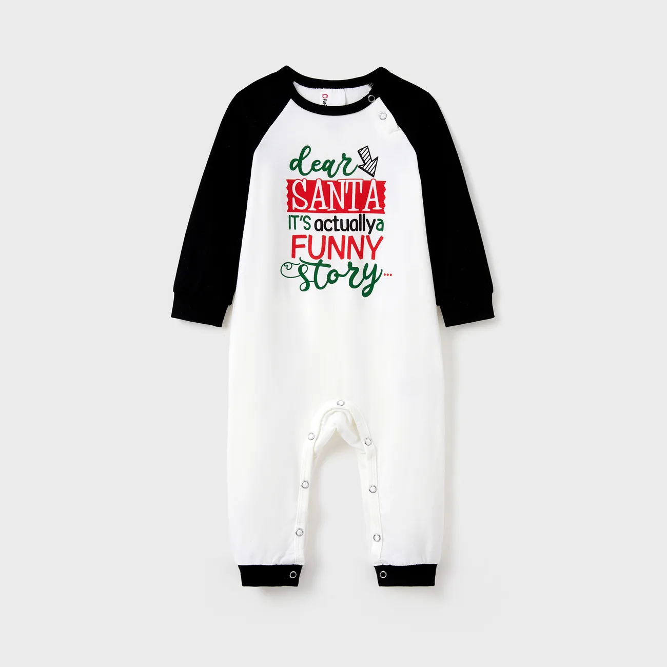 

Christmas Pajamas Raglan Sleeves Green Plaid Pants Long Sleeves PJs Sets for Family