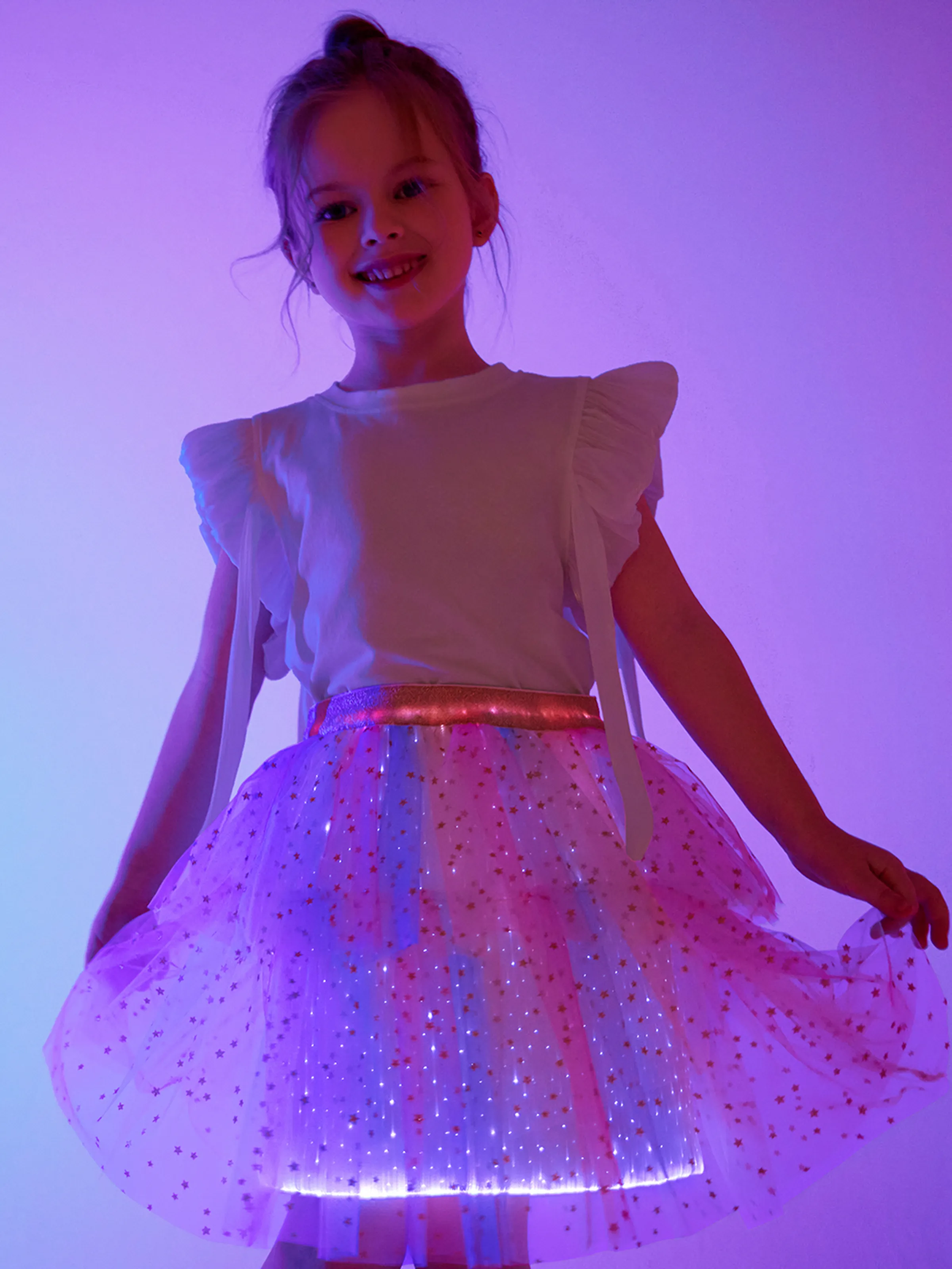 Go Glow Light Up Colorful Skirt with Star Glitter Including Controller Built In Battery Only 70.00 PatPat US Mobile