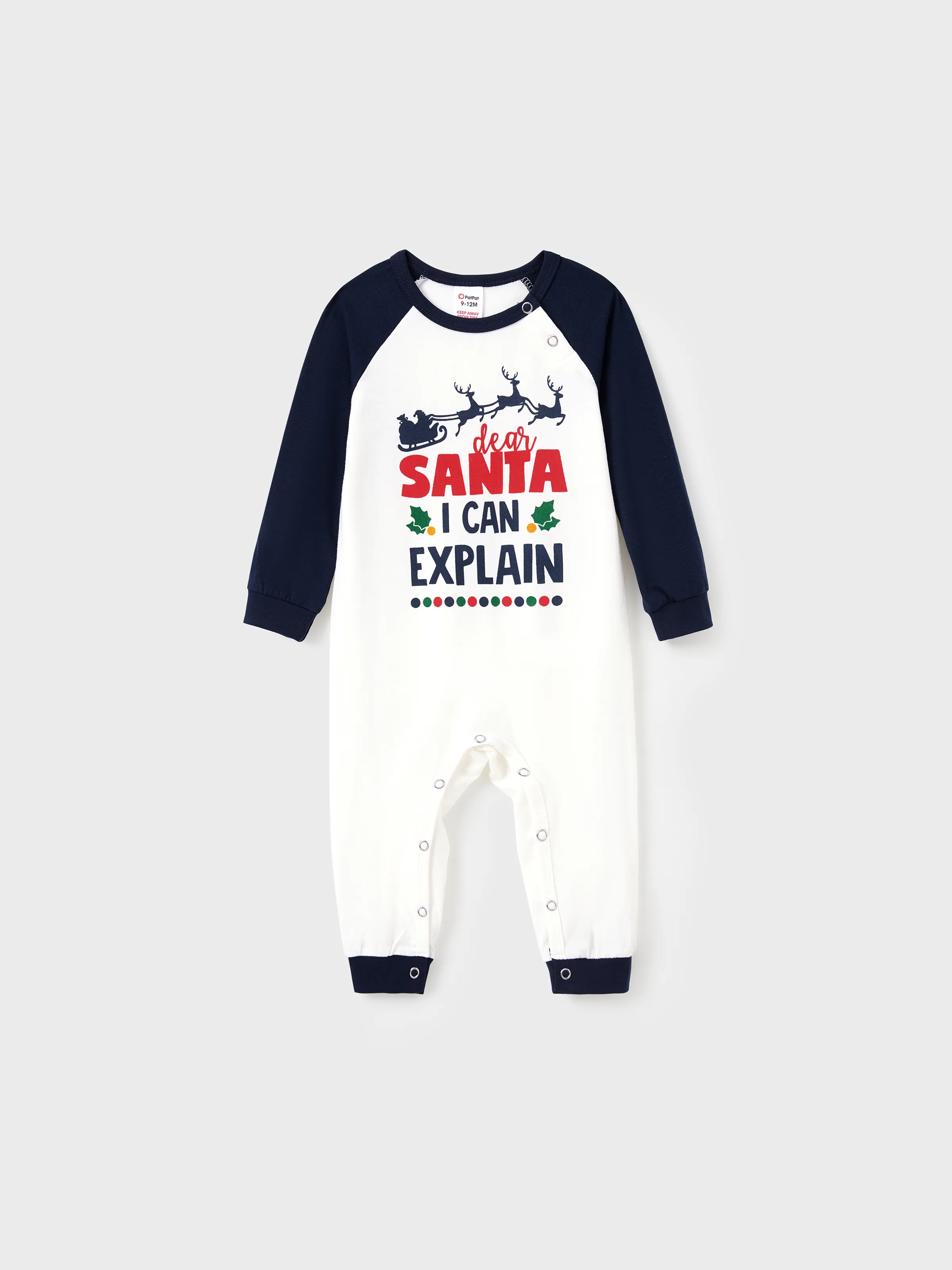 

Christmas Pajamas Raglan Sleeves Santa I Can Explain Theme Matching for Family