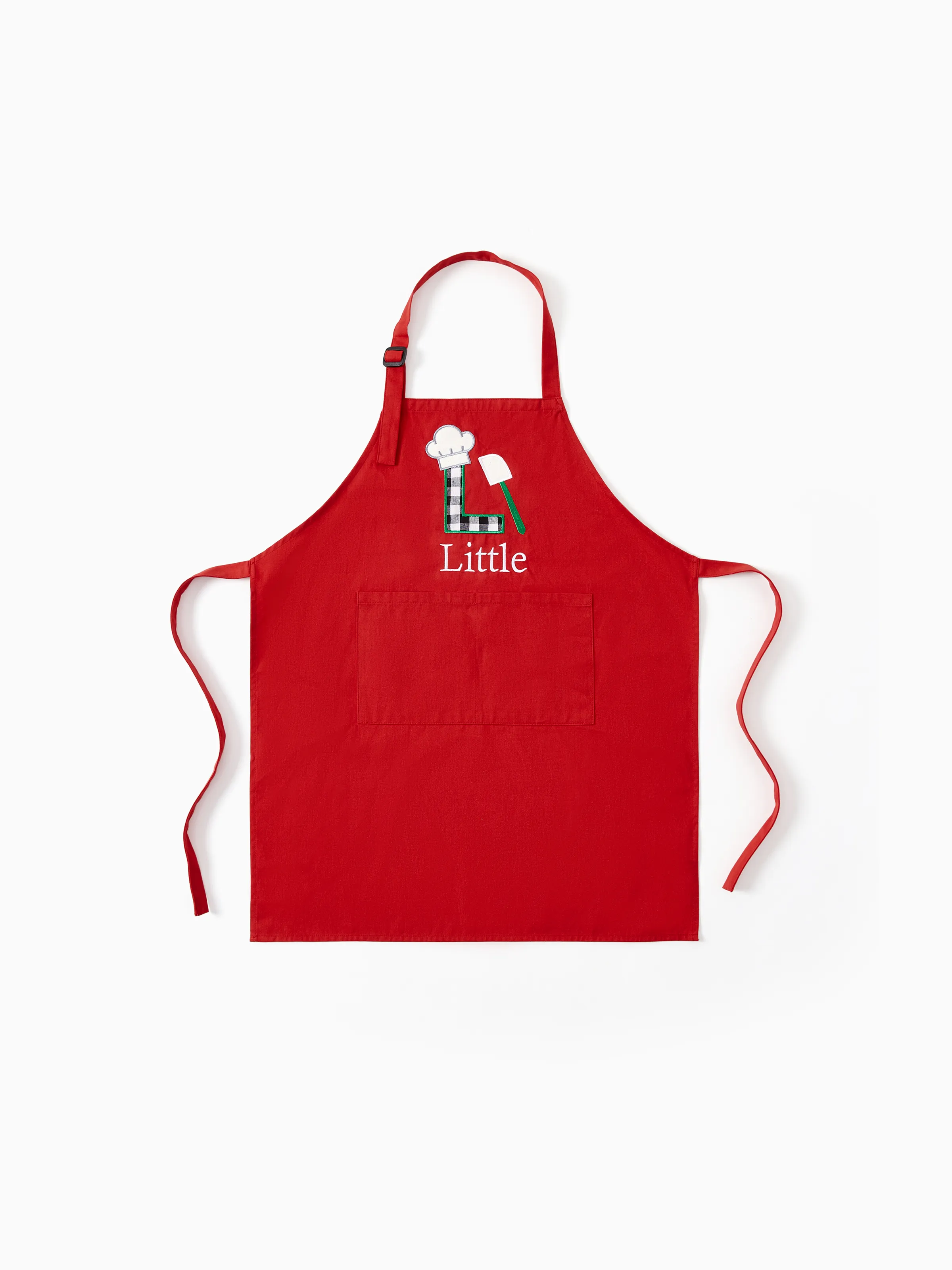 

Mommy and Me Red Christmas Aprons 100% Cotton Embroidered Baking Theme