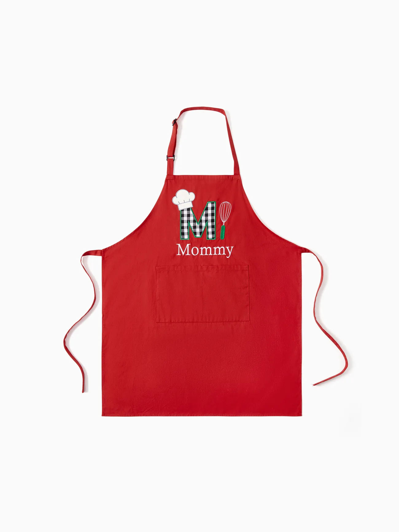 

Mommy and Me Red Christmas Aprons 100% Cotton Embroidered Baking Theme