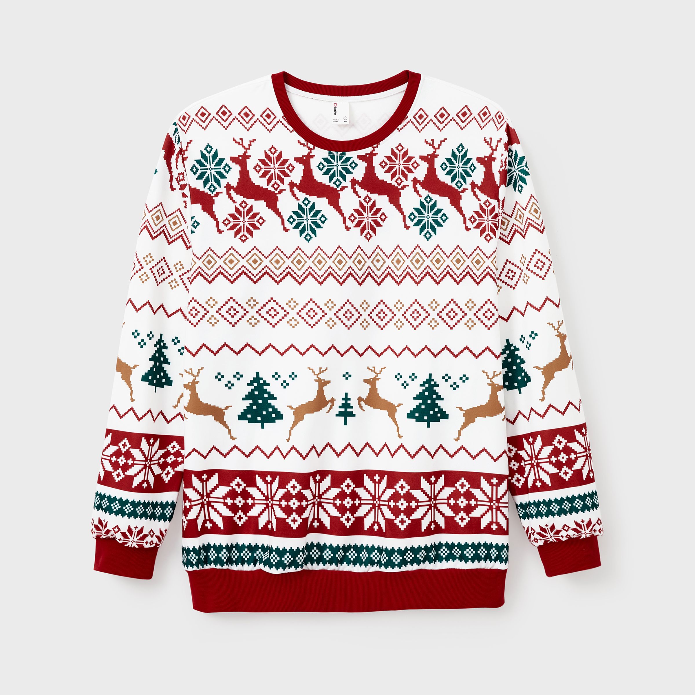 

Christmas Sweatshirt Allover Pattern Reindeer Outfits Matching for Family