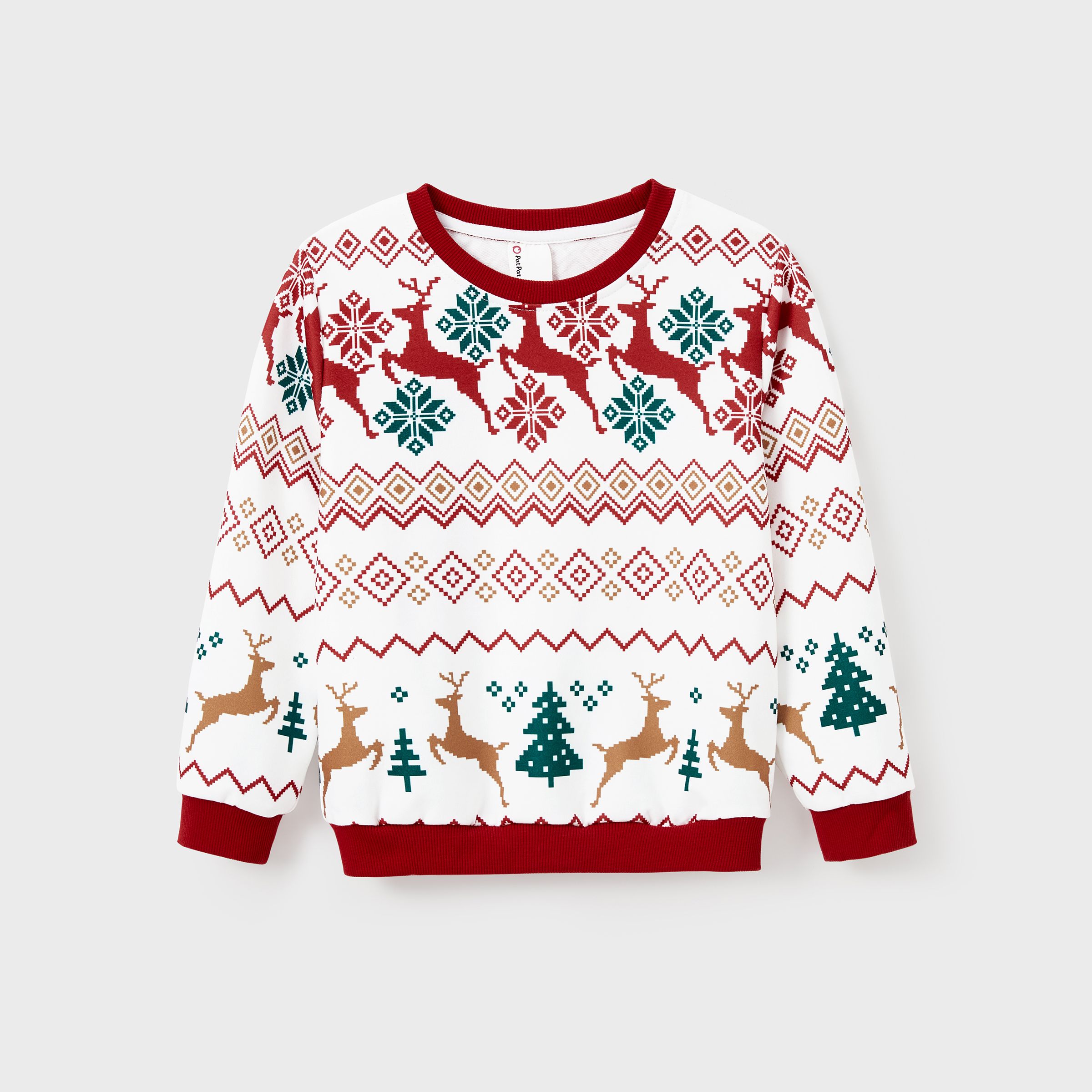 

Christmas Sweatshirt Allover Pattern Reindeer Outfits Matching for Family