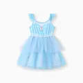 Go-Glow Disney Princess Cindere Illuminating Dress with Light Up Layered Tulle Skirt Including Controller (Built-In Battery) Light Blue image 5