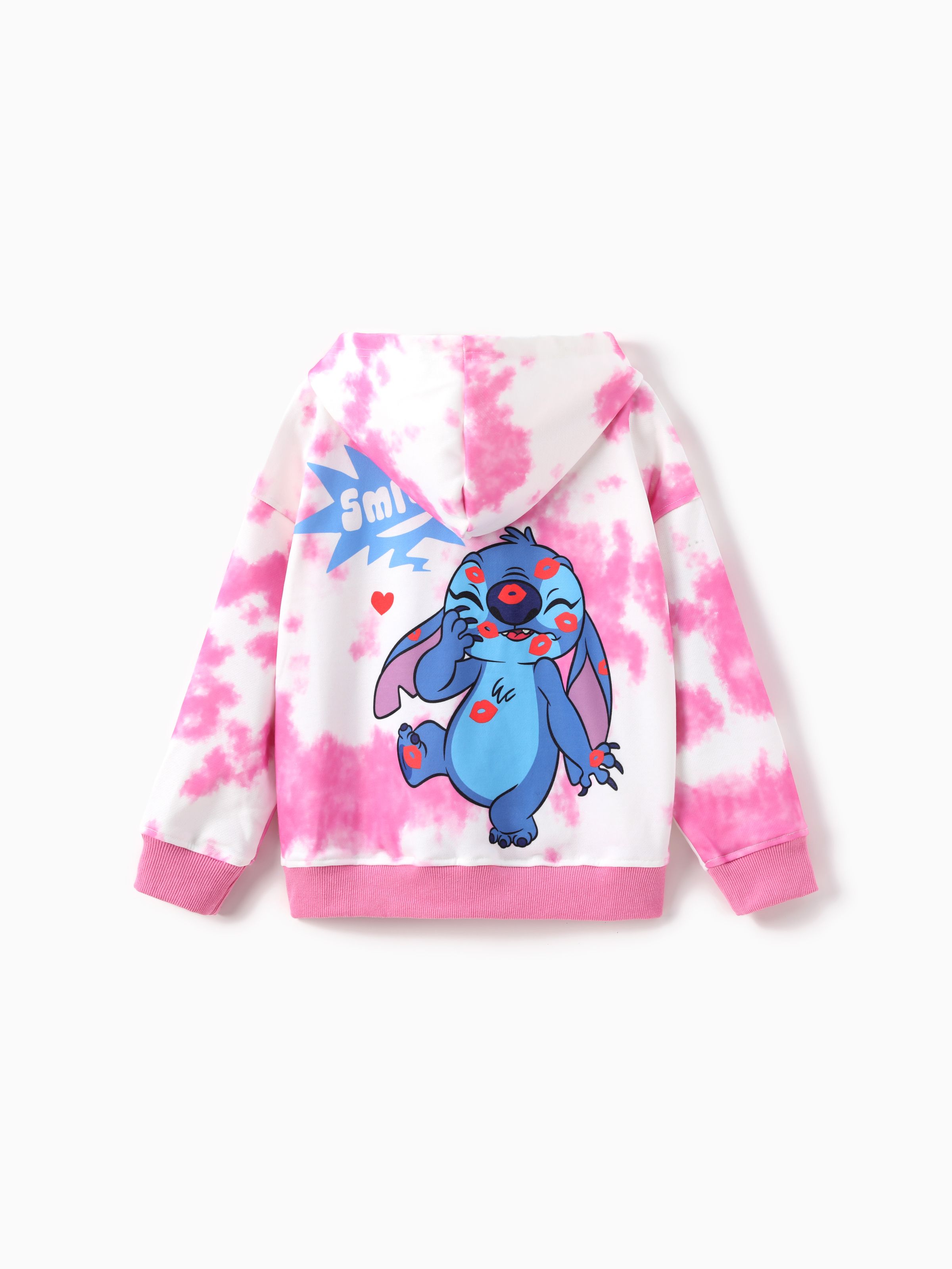 

Disney Stitch Kid Boy/Girl 1pc Tie-dyed Graffiti Pattern Hooded Jacket