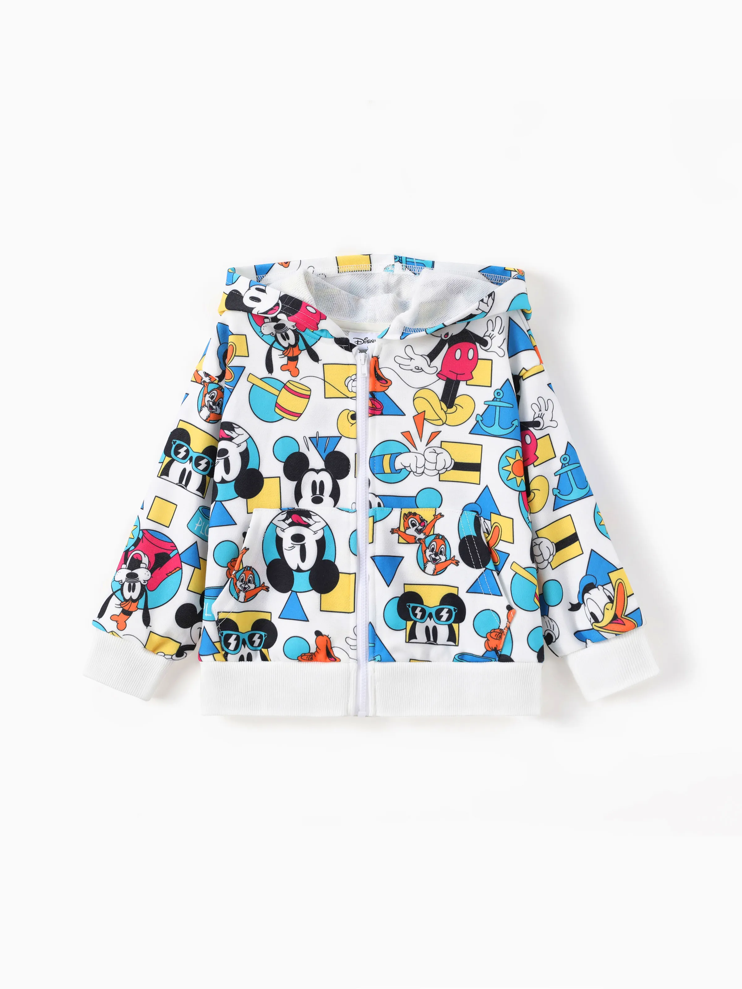 

Disney Mickey and Friends Toddler/Kid Boy/Girl 1pc Character Graffiti Pattern Hooded Jacket