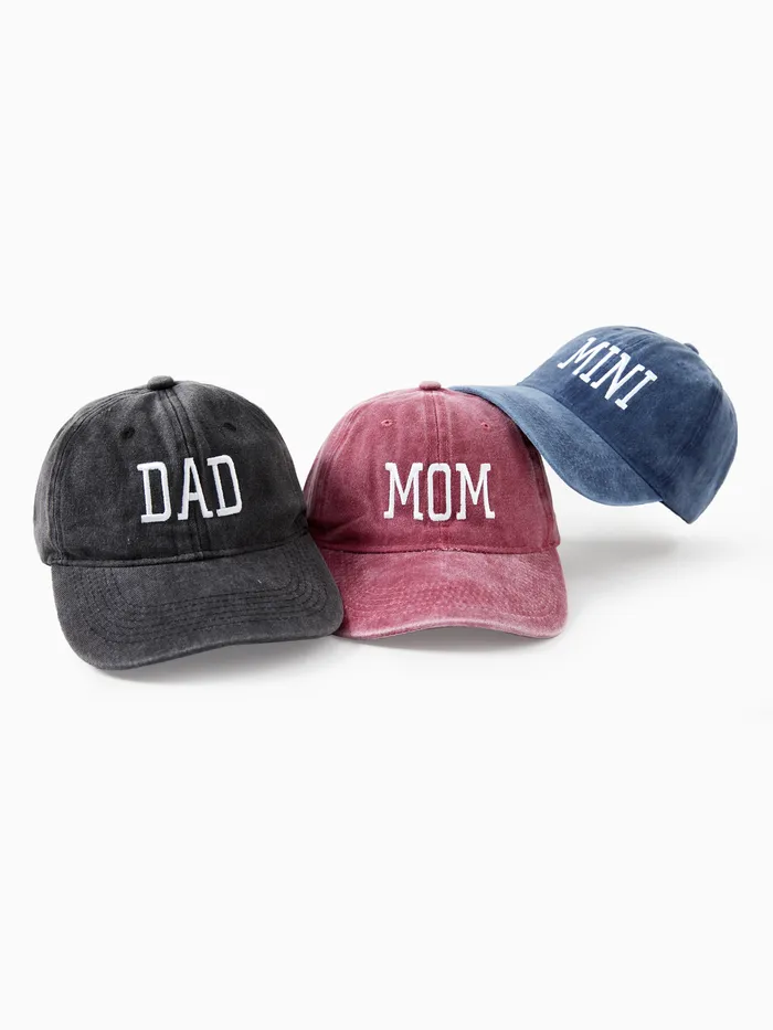 Matching Family Hat Vintage Style Embroidered Baseball Cap