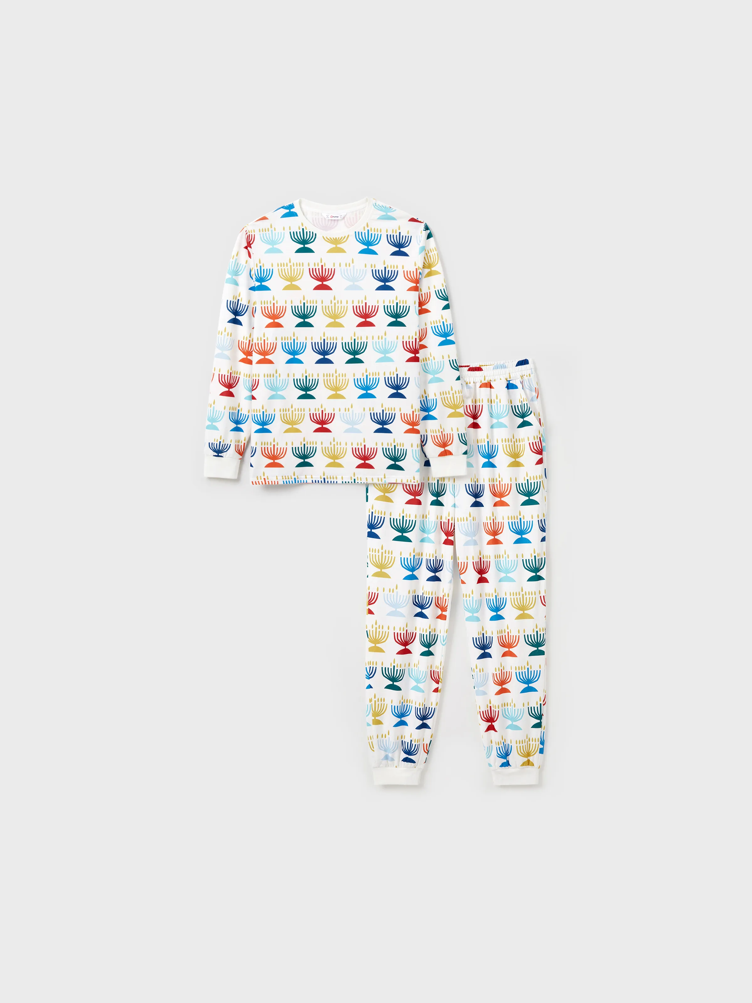 

Hanukkah Pajamas Hanukkah Menorah Pattern PJs Sets for Family