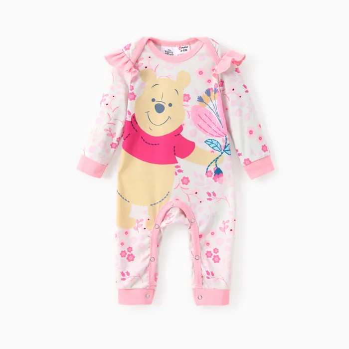 Disney Winnie the Pooh Baby Girl 1pc Naia™ Floral Flutter-sleeve Romper