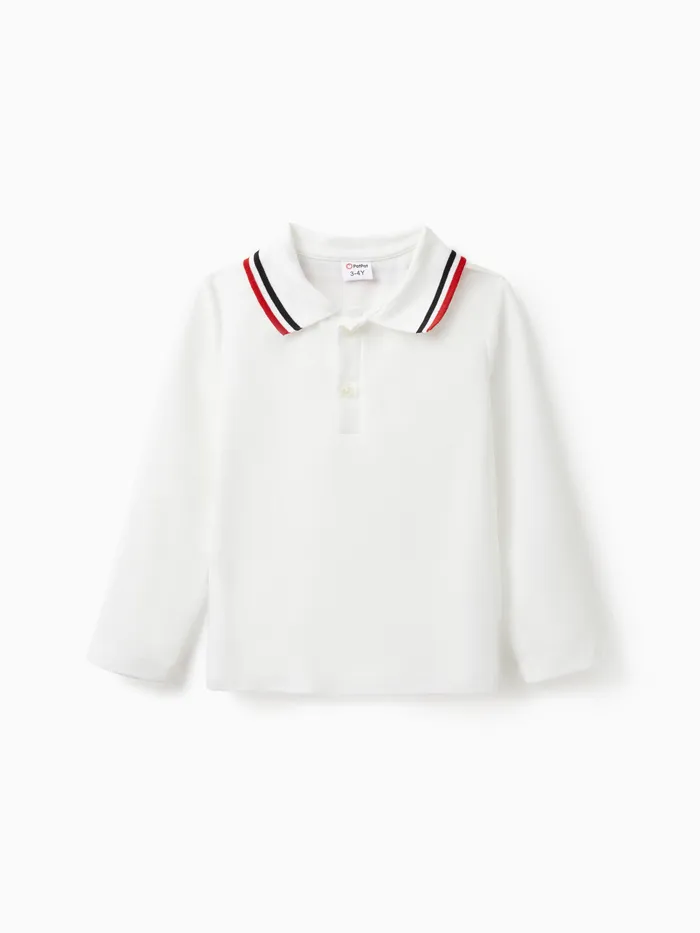 Toddler Boy Striped Long-sleeve Polo Tee