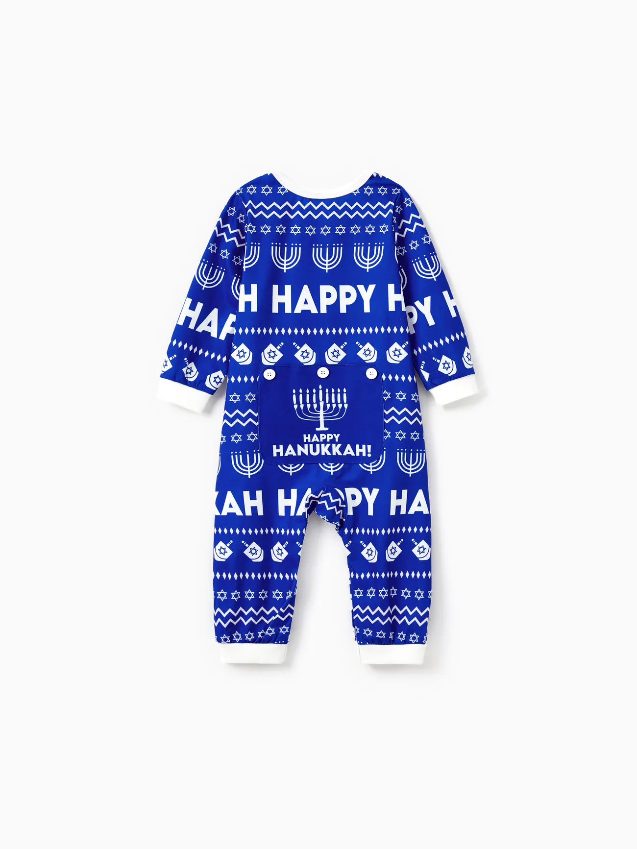 

Hanukkah Pajamas Blue Allover Pattern Onesies Matching Family Outfits