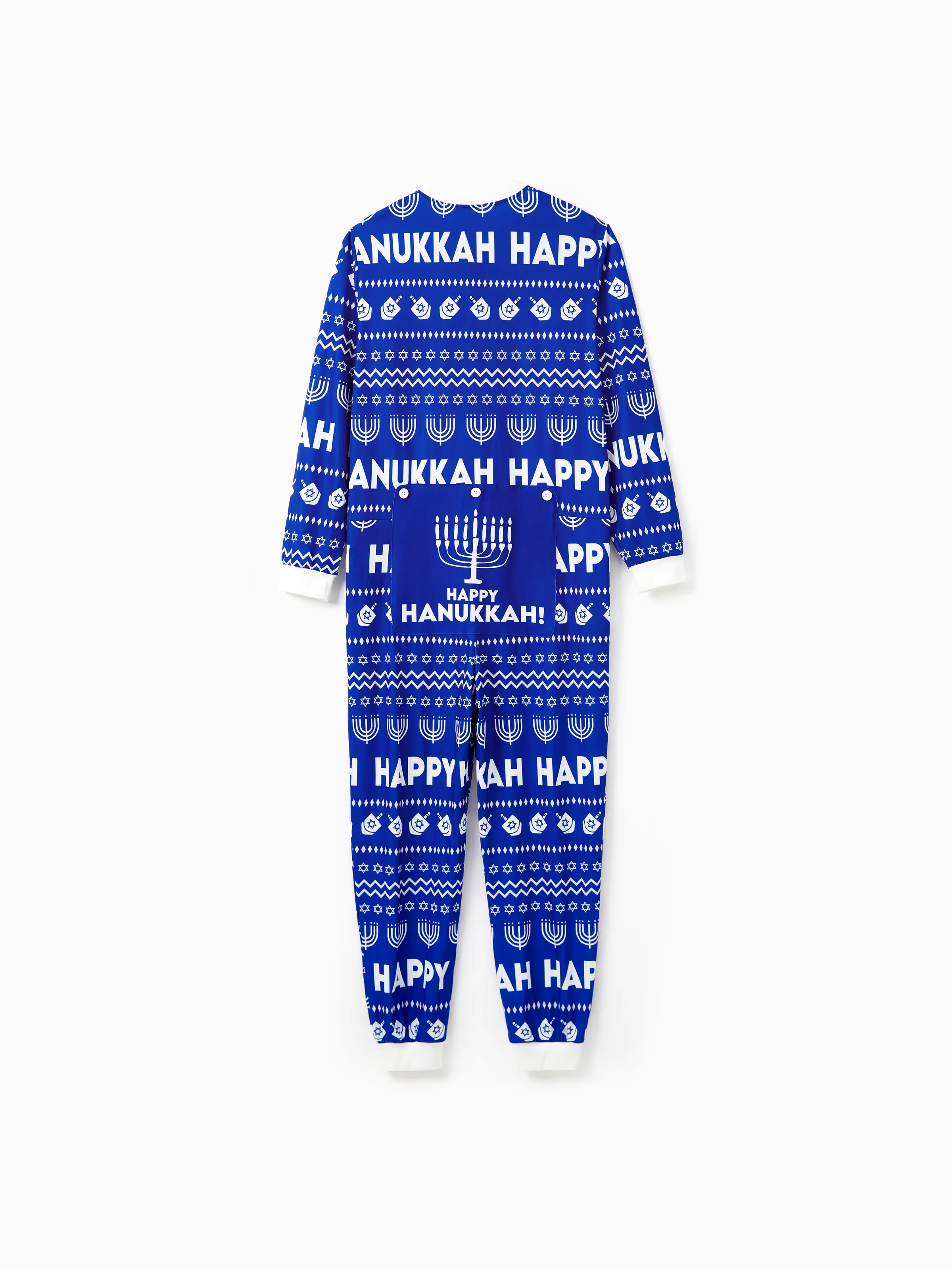 

Hanukkah Pajamas Blue Allover Pattern Onesies Matching Family Outfits