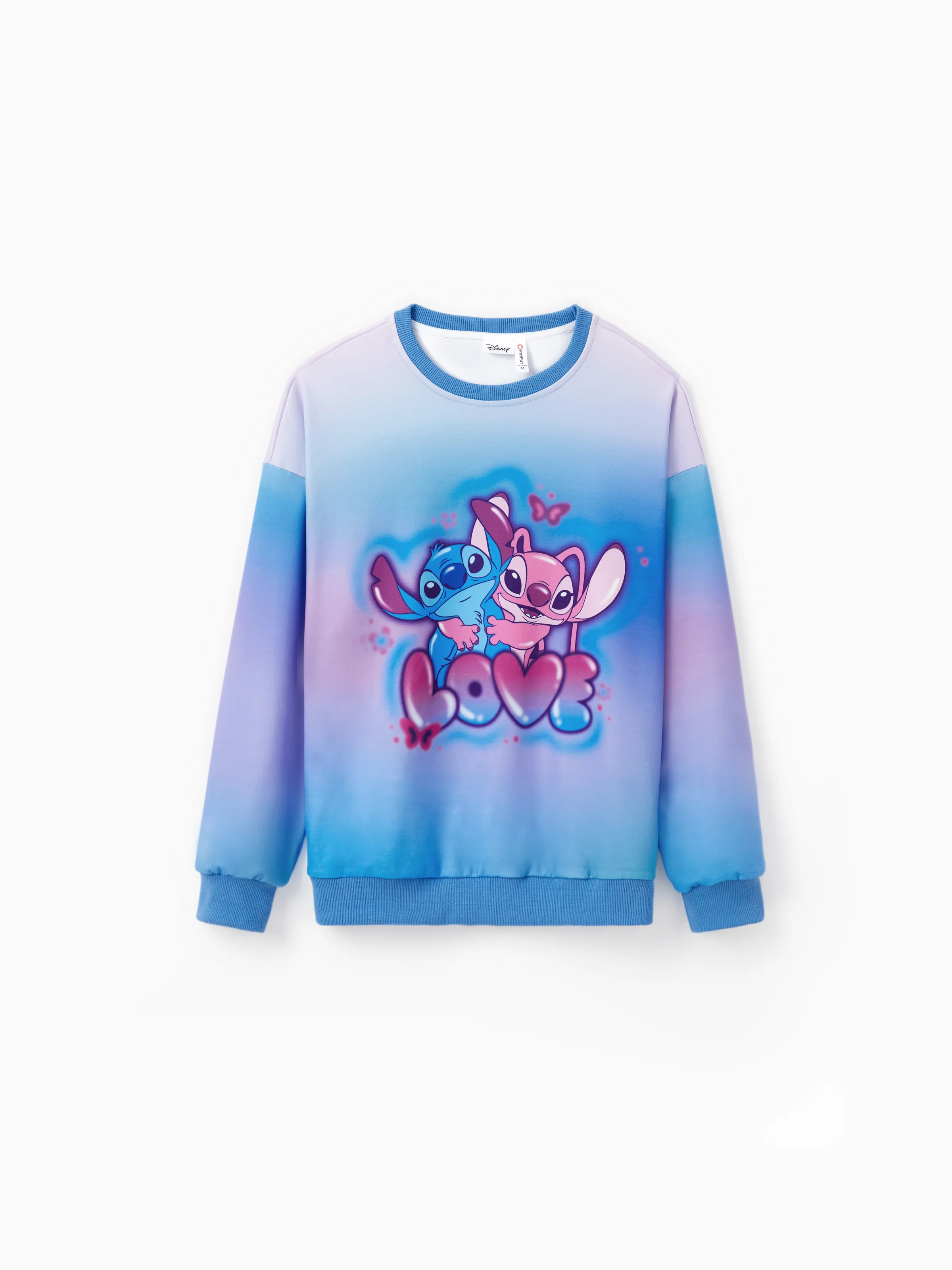 

Disney Stitch Mommy and Me 1pc Character Heart Pattern Tie-dyed Sweatshirt