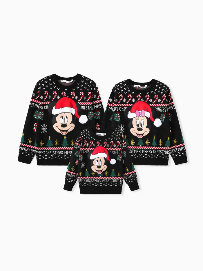 Disney Mickey and Friends Family Matching  1pc Christmas Embroidered Knitwear  