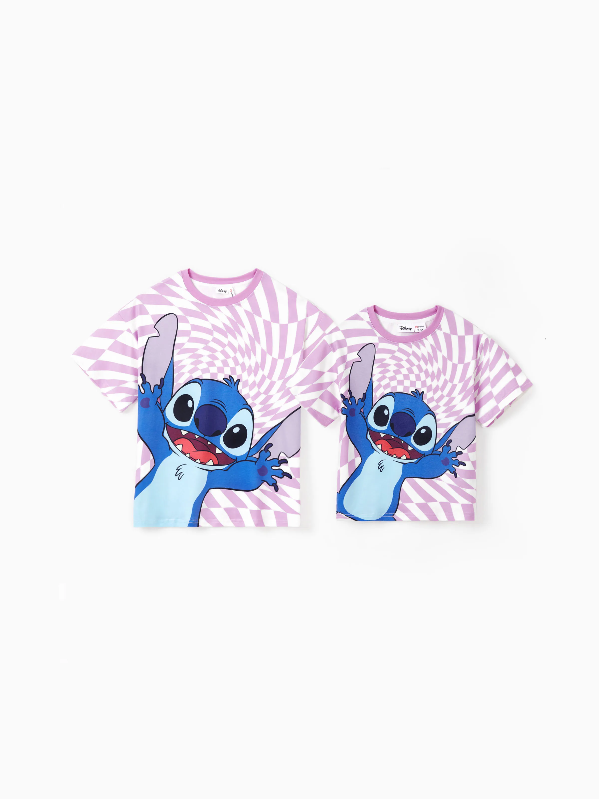 

Disney Stitch Mommy And Me 1pc Character Checkered Print Top