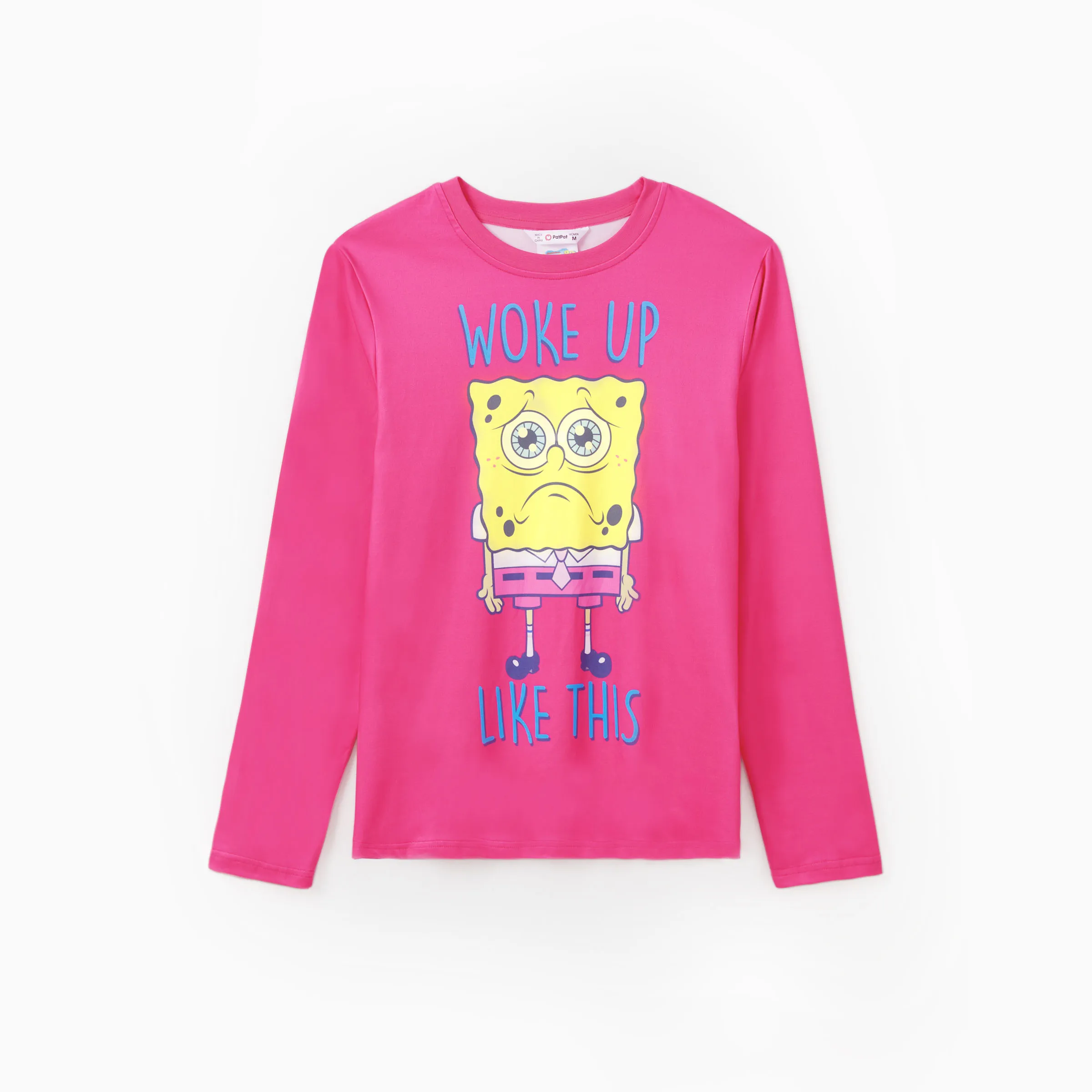 Spongebob Squarepants Family Matching 1Pc Character Letter Print Top