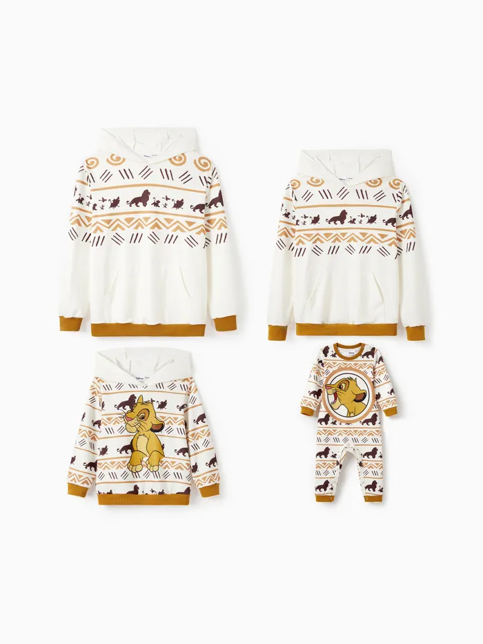 Disney Lion King Family matching 1pc Simba Geometry Pattern Hooded Sweatshirt /Jumpsuit