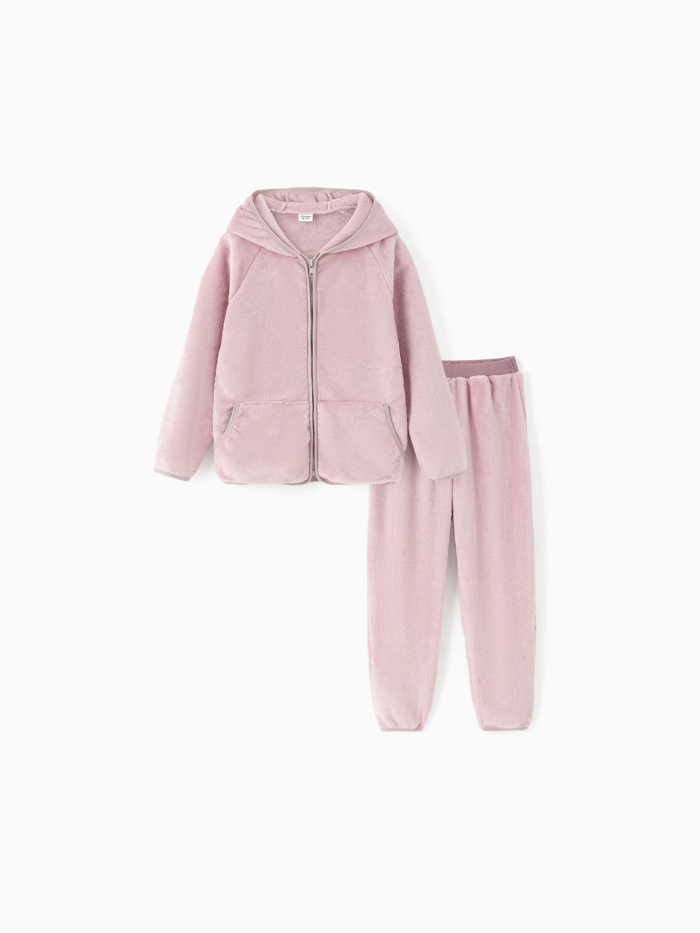 Kid Girl 2PCS Fleece Giacca con Cappuccio e Pantaloni Della Tuta Set