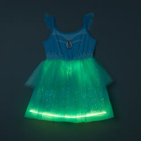 Go-Glow Disney Princess Cindere Illuminating Dress with Light Up Layered Tulle Skirt Including Controller (Built-In Battery) Light Blue big image 4