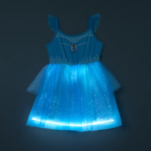 Go-Glow Disney Princess Cindere Illuminating Dress with Light Up Layered Tulle Skirt Including Controller (Built-In Battery) Light Blue big image 3