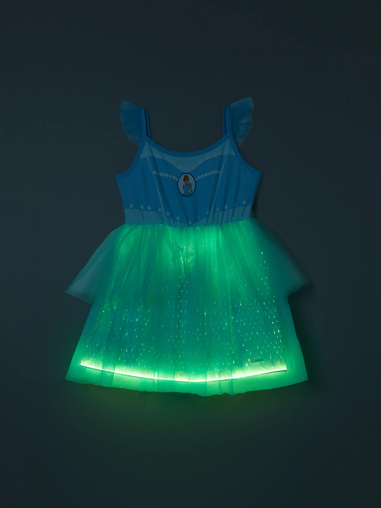 Light Blue - Go-Glow Disney Princess Cindere Illuminating Dress with Light Up Layered Tulle Skirt Including Controller (Built-In Battery) - image 4
