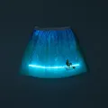 Go-Glow Disney Princess Ariel Illuminating Multicolored Gradient Light Up Layered Tulle Skirt Including Controller (Built-In Battery) Green image 1