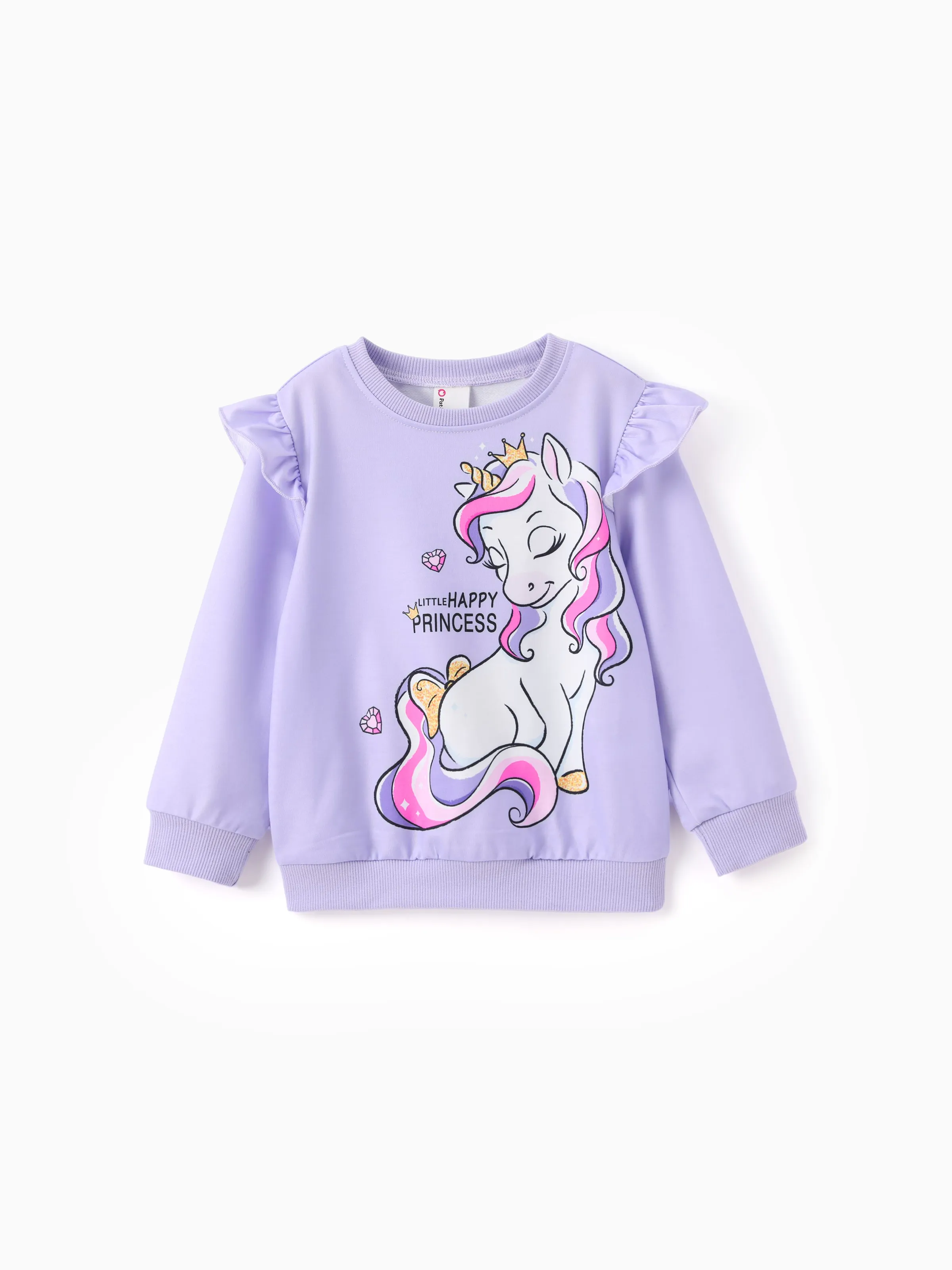 Toddler Girl Childlike Unicorn Print Sweatshirt