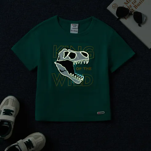 Go-Glow Illuminating T-shirt with Light Up Dinosaur Skull Pattern Including Controller (Built-In Battery) Green big image 6