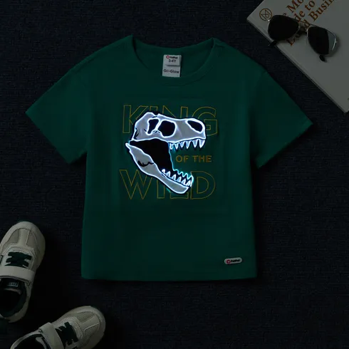 Go-Glow Illuminating T-shirt with Light Up Dinosaur Skull Pattern Including Controller (Built-In Battery) Green big image 7