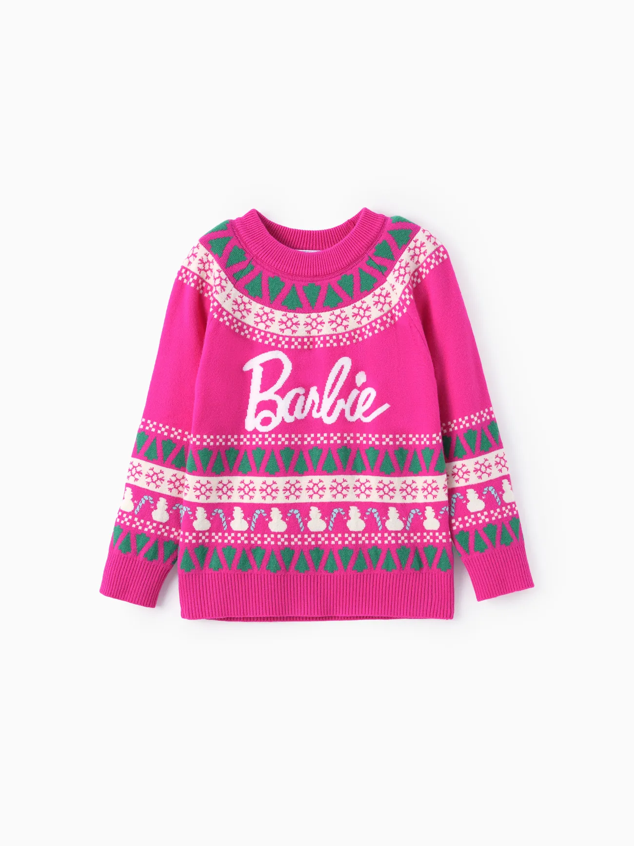 

Barbie Mommy And Me 1pc Cotton Christmas Tree Snowman Pattern Knitwear