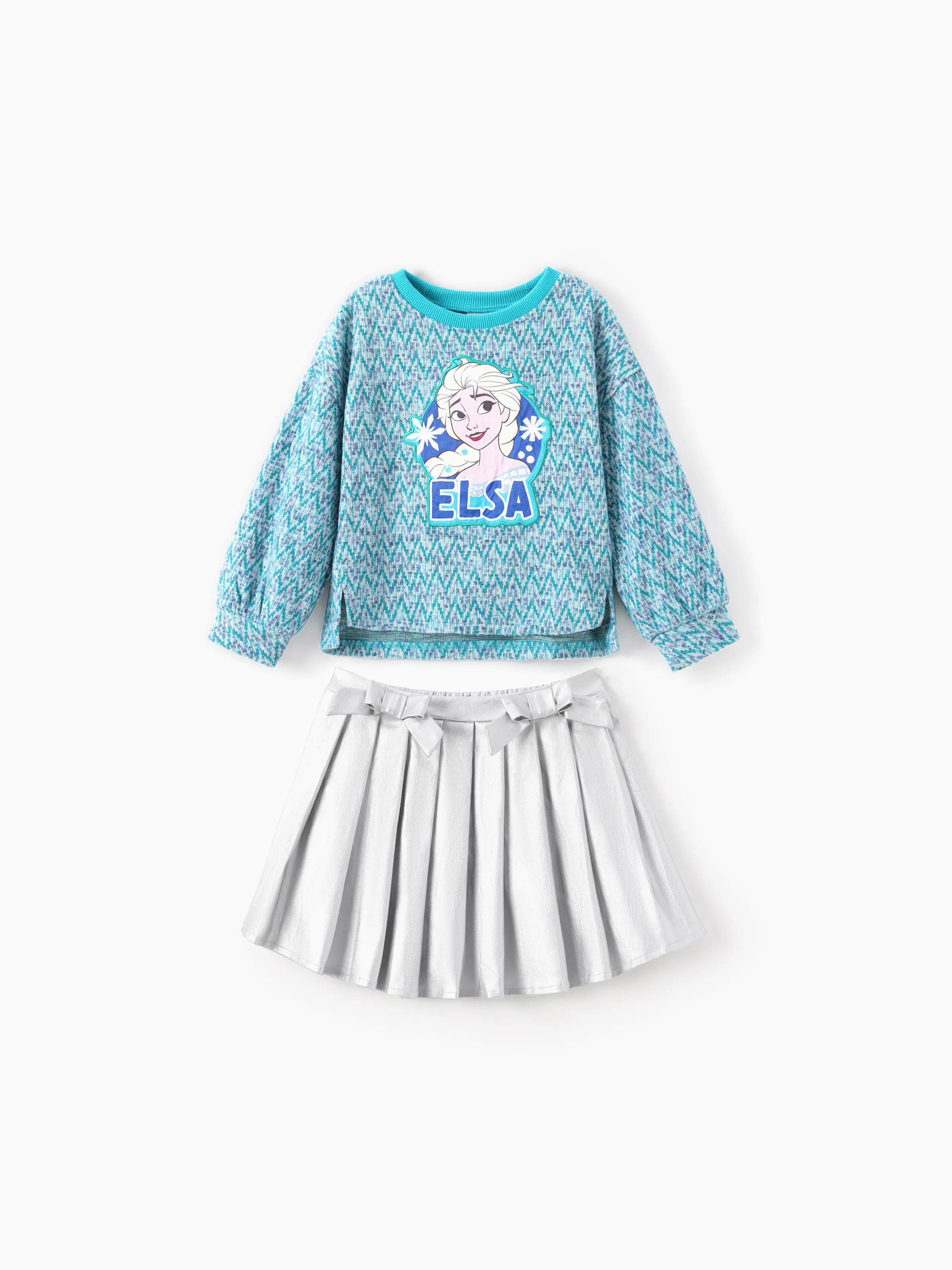 

Disney Frozen Mommy And Me Elsa/Olaf Pattern Slit Hem Knitwear/ Skirt Set