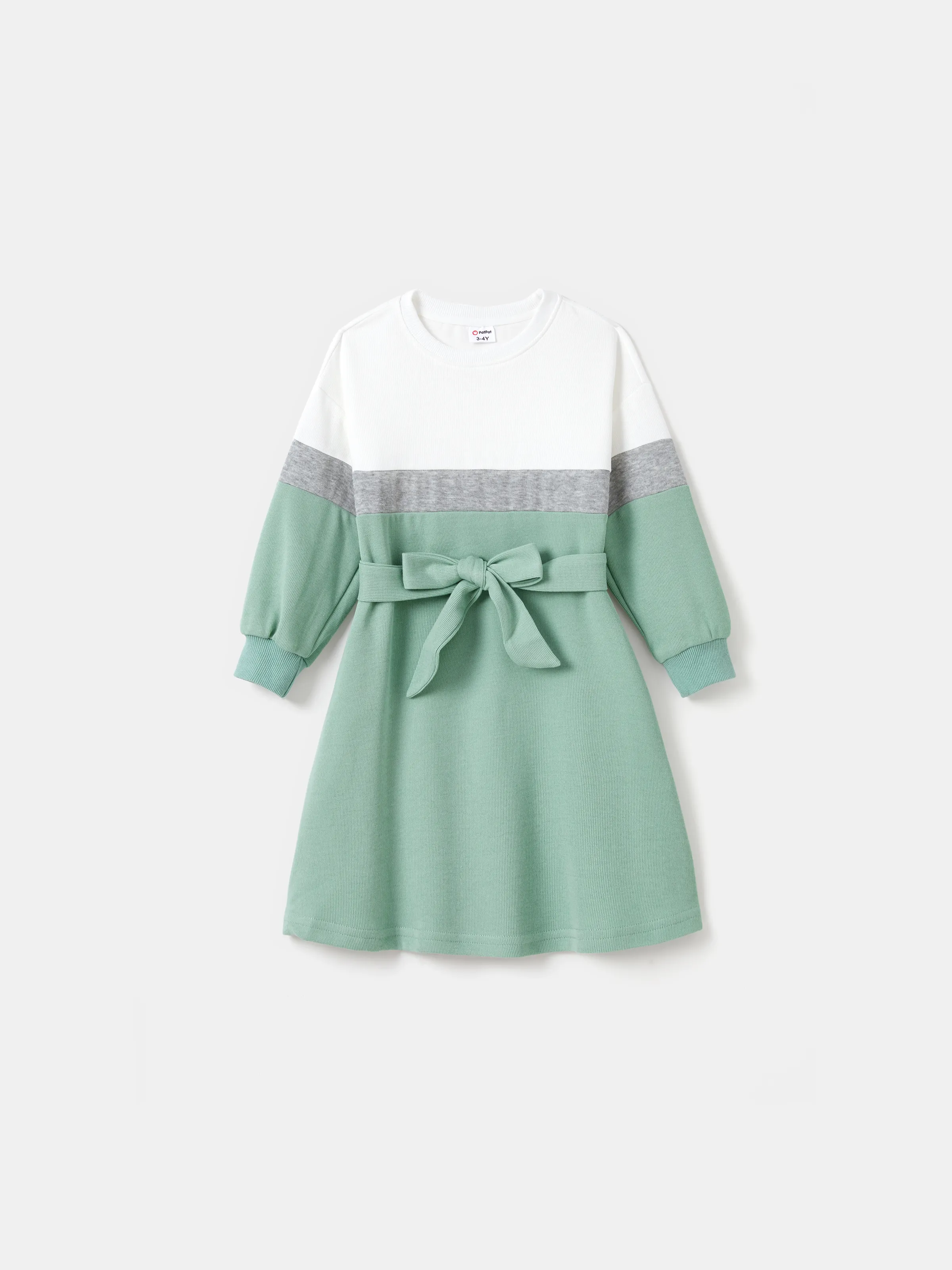 

Green Family Matching Sets Long Sleeves Sweater or Belted Dress